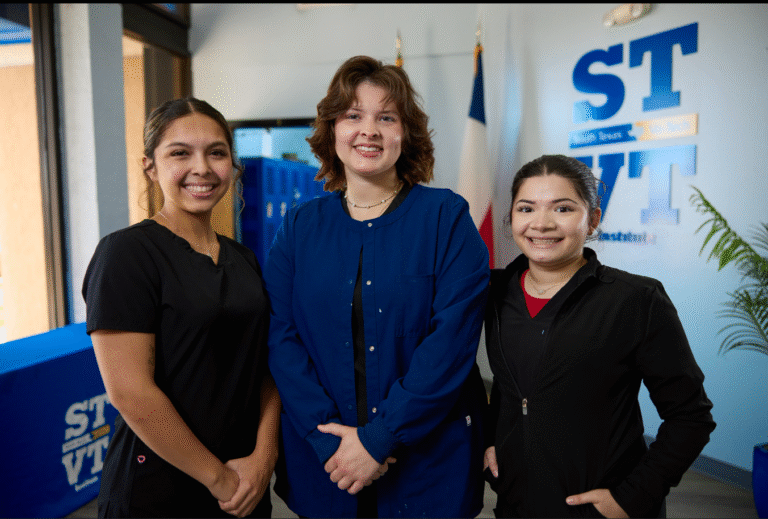 STVT Healthcare students, three women